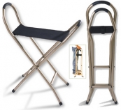 מקל / מושב כסא 4 רגליים - מקל כסא יציב קל ונוח 